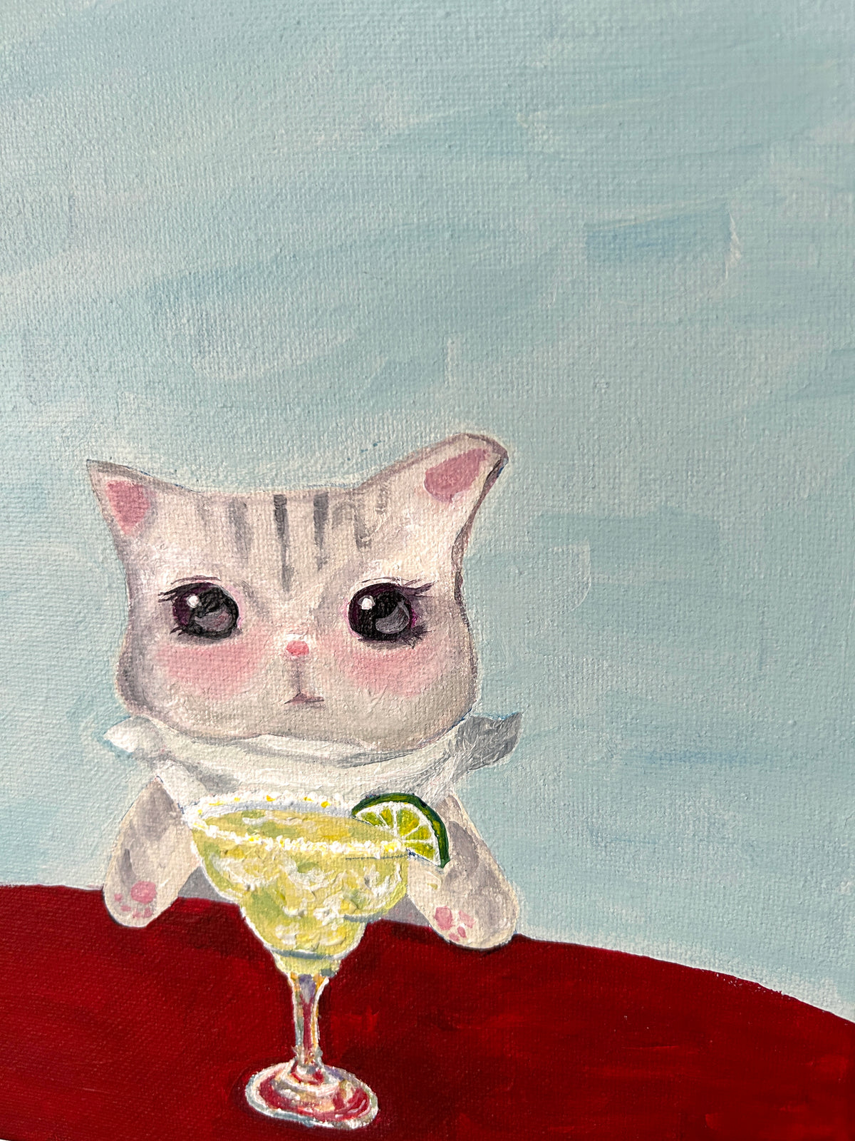 'margarita for one', acrylic on canvas original