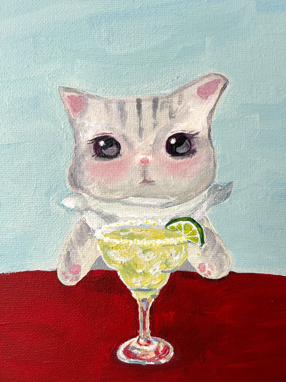 'margarita for one', acrylic on canvas original